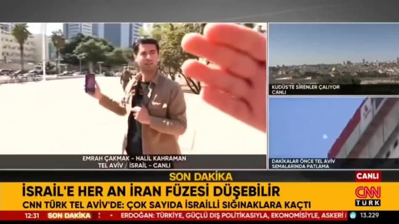 בשידור חי: שני כתבים טורקים נעצרו מול הקריה בתל אביב | צפו